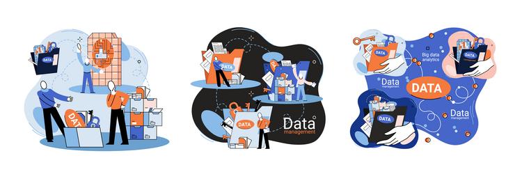 big data analytics platform management vector image