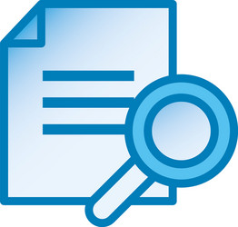 document paper with lupe line and gradient style vector image