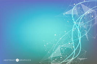 geometric abstract background with connected line vector image