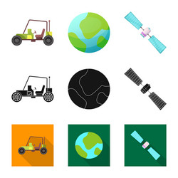 isolated object of mars and space symbol vector image