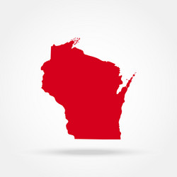 Wisconsin Map Vector Image