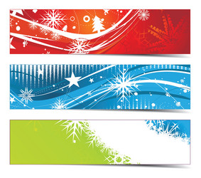 christmas banners vector