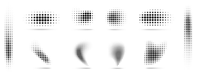 halftone dots curved gradient pattern backgrounds vector image