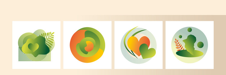 modern set of abstract gradient compositions vector image