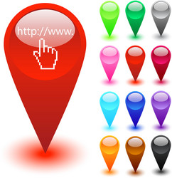 web site address button vector image