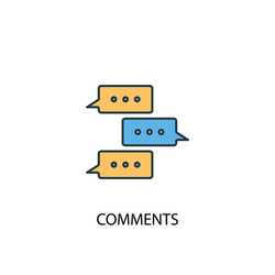 Talk concept 2 colored icon simple blue element Vector Image