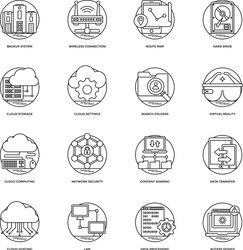 internet and networking pack vector image