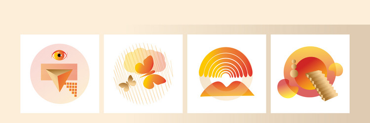 modern set of abstract gradient compositions vector image