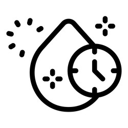 water drop combining with clock showing passing vector image