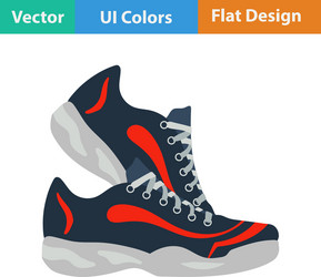 flat design icon of fitness sneakers vector