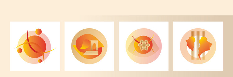 modern set of abstract gradient compositions vector image