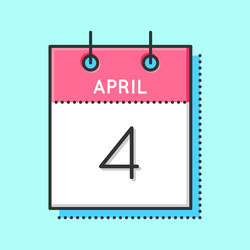 april calendar icon vector