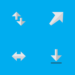 Set of simple arrows icons elements loading vector