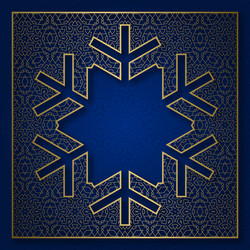 snowflake shape patterned background vector image