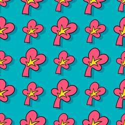 clover leaf seamless repeat pattern background vector image