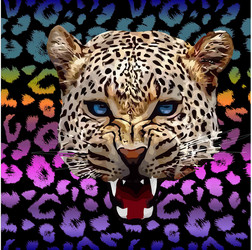 leopard print pattern repeating seamless vector image