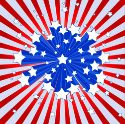 Patriotic Starburst Background Vector Image