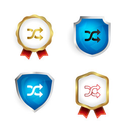 abstract random arrow badge and label collection vector image