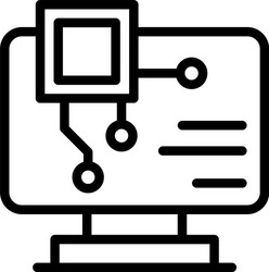 api computer icon outline style vector image