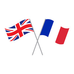 British and French Flags Vector Image