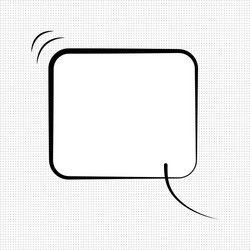 Empty speech bubble chat text frame comic Vector Image