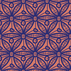 seamless pattern design with hexagonal lace motif vector image