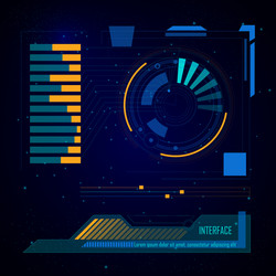 spaceship sci-fi user interface digital target vector image