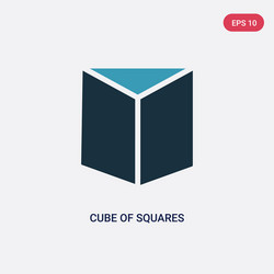 two color cube squares icon from user vector image