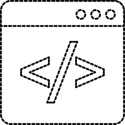 coding window web programming development vector image