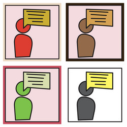 set flat icon with shadow for web applications vector image