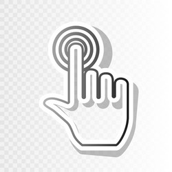 Hand click on button new year blackish vector