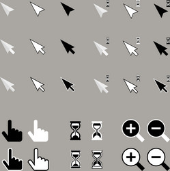 cursor pointer icons vector image