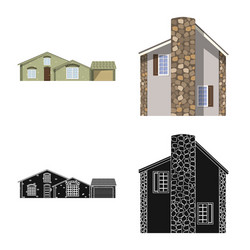 isolated object of building and front logo vector image