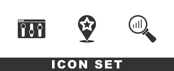 set browser setting map pointer with star vector image