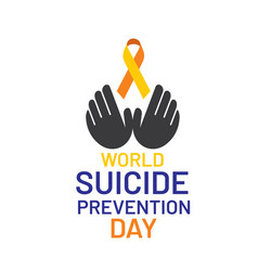 World suicide prevention day poster design vector