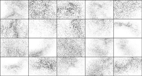 dark rough noise particles set elements vector image