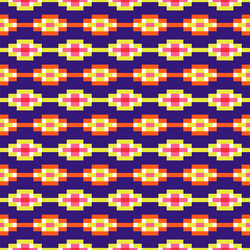 Geometric Aztec Pixel Pattern vector image