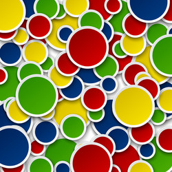 Paper colorful bubbles vector