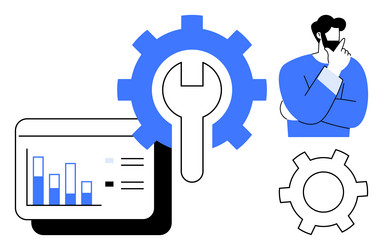 problem-solving and technical optimization through vector image