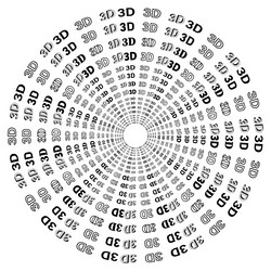 radial text layout circular word pattern vector image