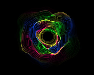 abstract writhing circle lines of different vector image