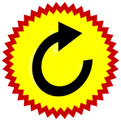 circular arrow icon revolve rotate iteration vector image