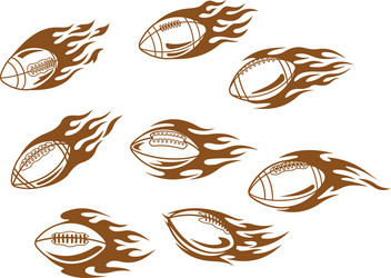 Football and Tribal Flames Tattoos Vector Image