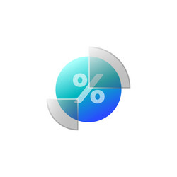 glassmorphism graph and chart icon design vector image