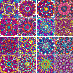 set of ethnic patterns vector image
