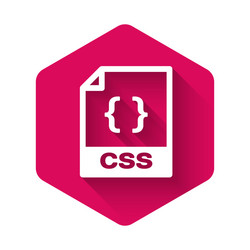 white css file document icon download button vector image