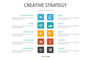 Creative Strategy Infographic - Concepts & Ideas Vector Image