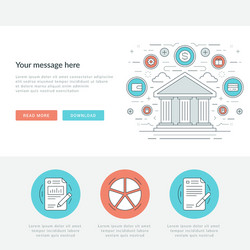 flat line business concept web site header vector image