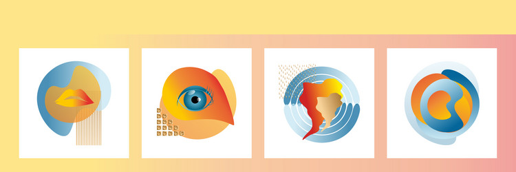 modern set of abstract gradient compositions vector image