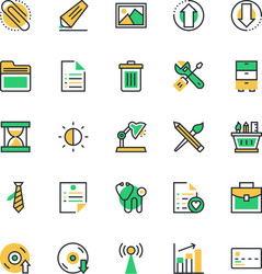 User interface and web colored icons 5 vector